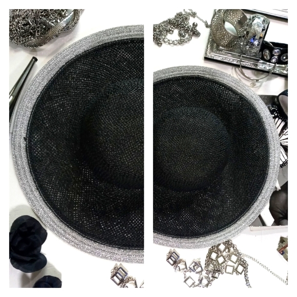 100% Paper Brim with Shimmery Silver Metallic Trim - Picture 13 of 14